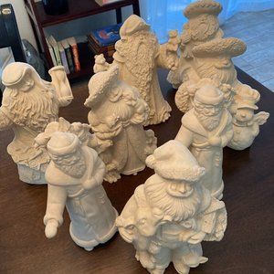 Old World Ceramic Bisque Santas - Ready to Paint!